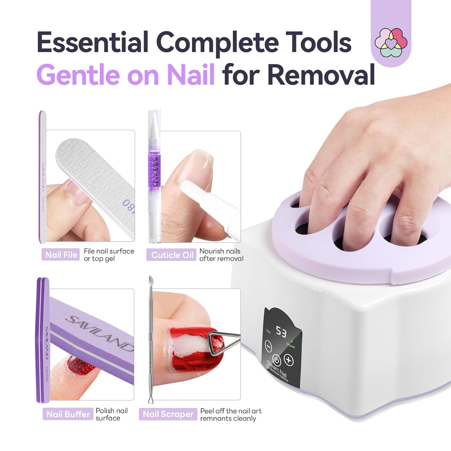 Nail Polish Remover Machine - Acetone Gel & Soaking Bowl for Acrylic Nails | DIY Home Salon Tool
