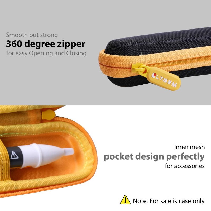 LTGEM Tester Pen Hard Carrying Case Compatible With Fluke 1AC VoltAlert Non-Contact Voltage Tester / 2AC Alert Voltage Tester Pen (Case Only)