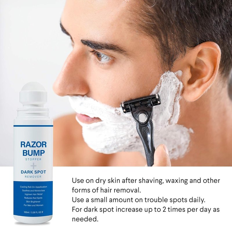 Sielkin Razor Bump Stopper with Ingrown Hair Treatment: Razor Bumps Treatment for Men and Women, After Shave Solution for Ingrown Hairs and Razor Burns, Roll on Applicator - 3.38 Fl Oz (Pack of 2)