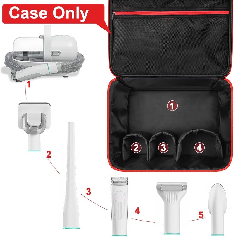 Pet Grooming Kit Organizer - Travel & Home Use Case for Clippers, Nail Grinder & Brushes | Compatible with Oneisall & Neabot Neakasa P1 Pro