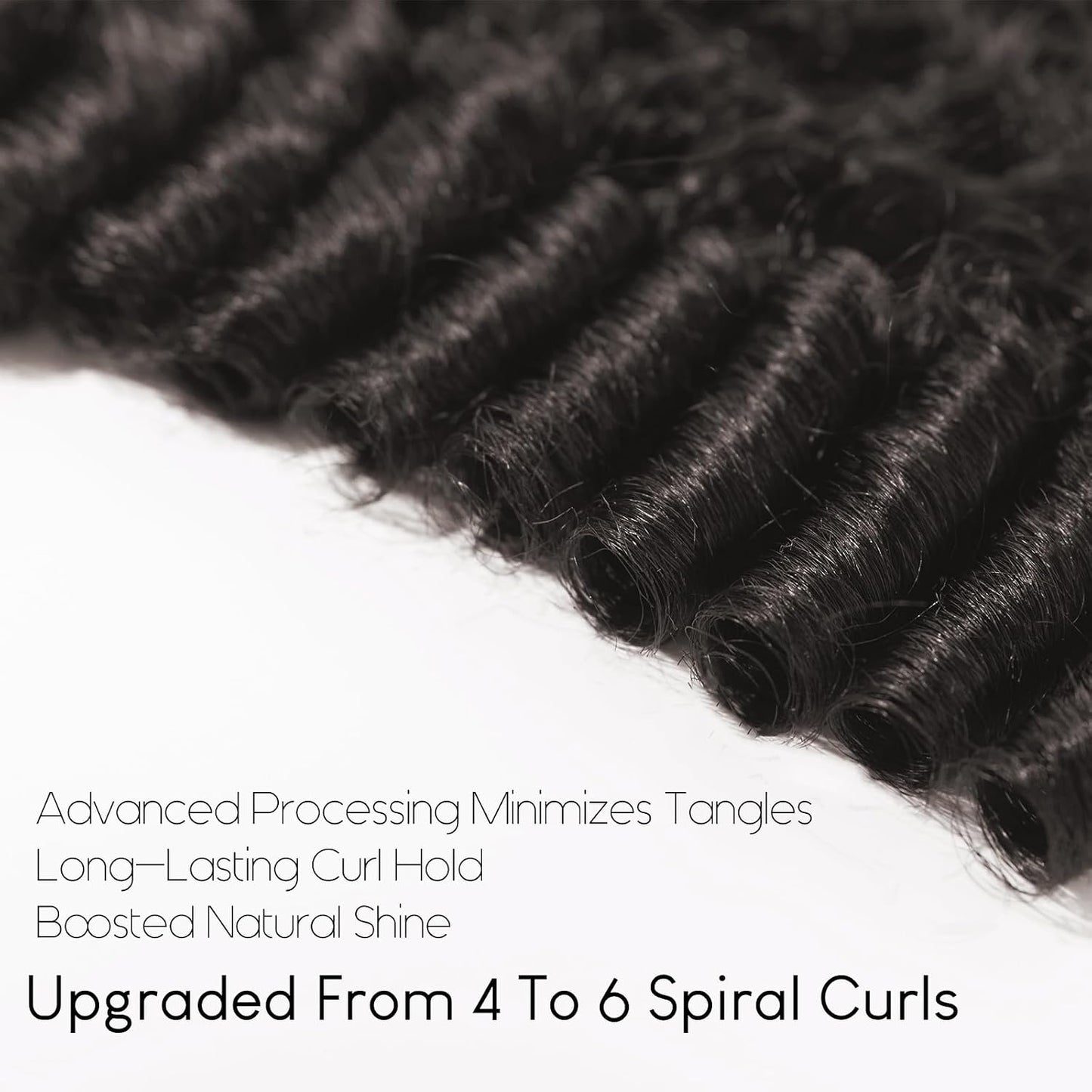 Burmse Curly Bundles - Brazilian Virgin Human Hair | 16-20 Inch Quick Water Wave in Natural Black
