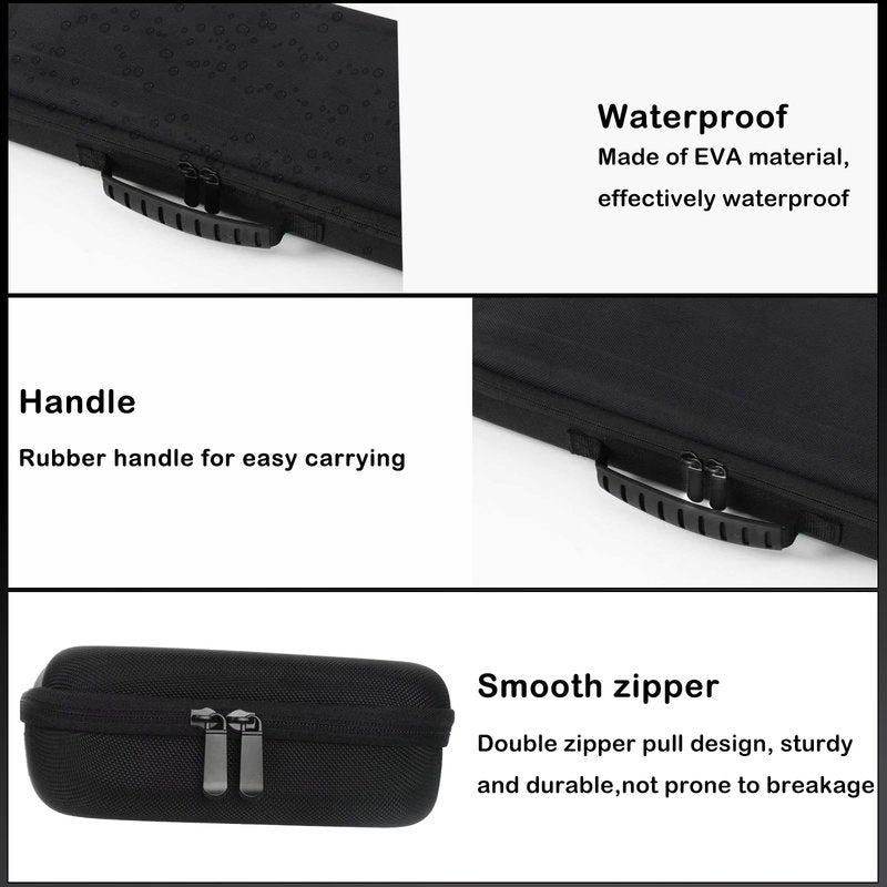 LIUIIVIRI Hard Travel Case Compatible with Dyson airstraight HT01 Hair Straightener & Power Supply, Waterproof and Shockproof Storage carrying case (Black)