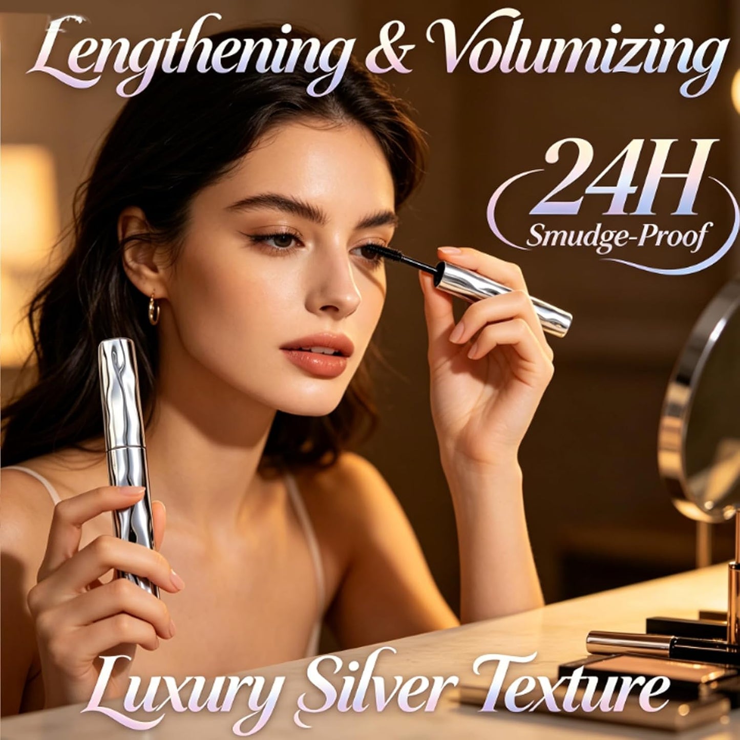 Waterproof Fiber Mascara - Volume & Length Without Clumping | Smudge-Proof, Natural Finish (3pcs)