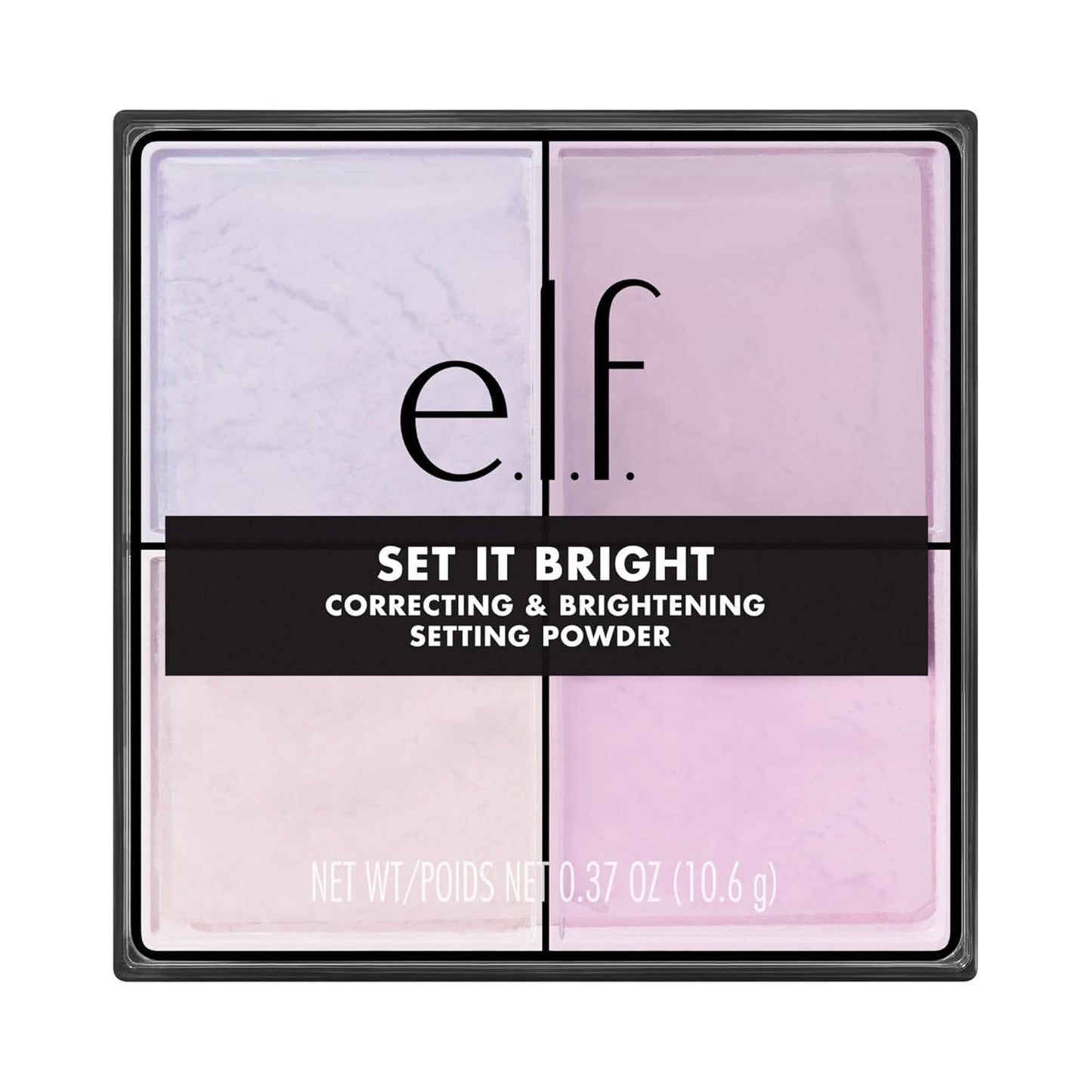 e.l.f. Brightening Loose Setting Powder Quad - Bakes, Blurs & Sets for Soft-Matte Radiance | Vegan, Medium-Tan
