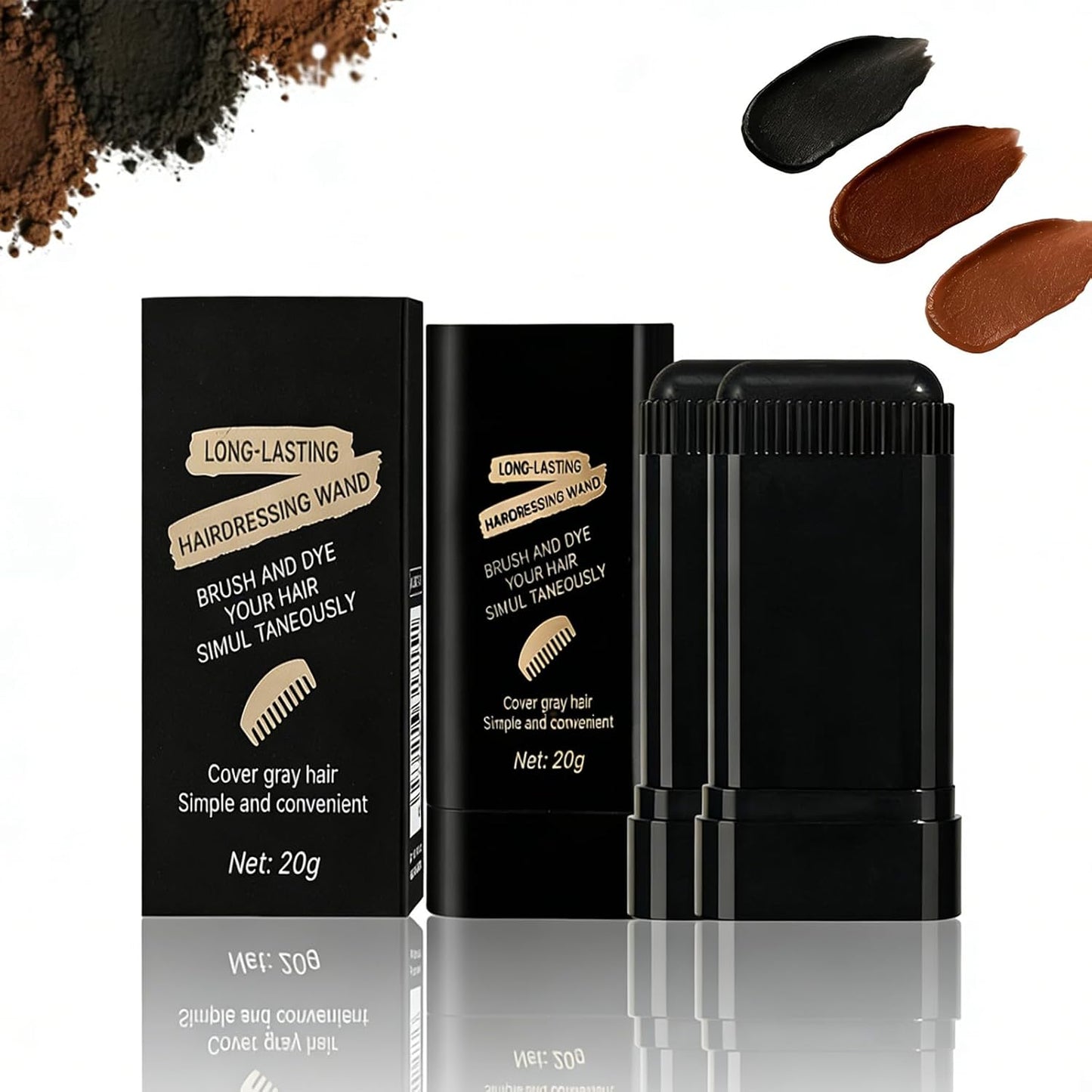 Hair Dye Concealer Stick - Instant Gray Root Coverage | Waterproof & Long-Lasting Temporary Hair Color (03 Coffee)