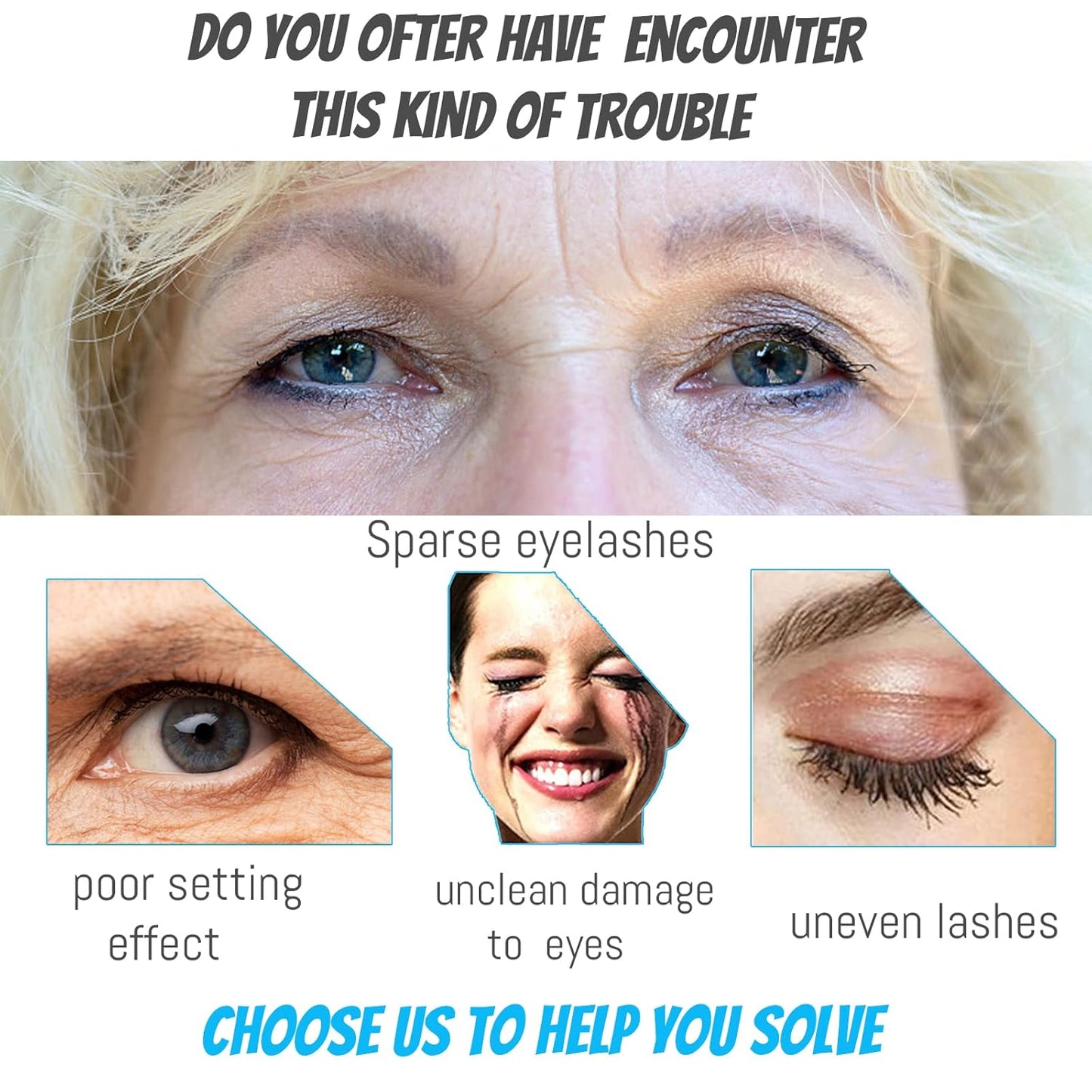 Volumizing Mascara for Seniors | Hypoallergenic, Waterproof Formula for Thinning Lashes - Black (1pc)