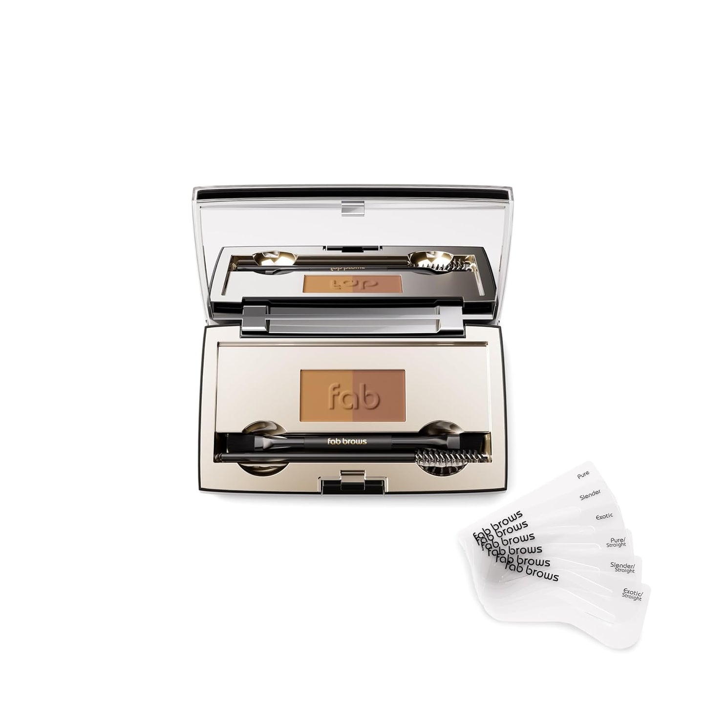 Eyebrow Kit - Ultimate Brow Stencil & Waterproof Makeup Duo | Dark Brown/Chocolate Brown