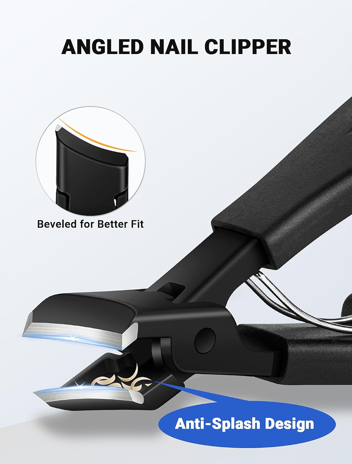 Toenail Clippers for Seniors - Heavy Duty Ingrown Toenail Cutter with Long Handle | 7-Piece Set for Thick Nails