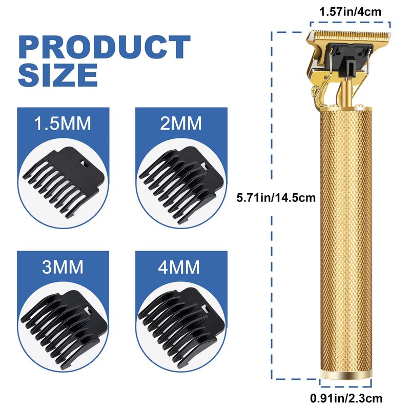 YOGINGO Professional Beard Trimmer for Men, Cordless Rechargeable Hair Trimmer for Men,T-Blade Hair Clippers,Hair Cutting Kit with Guide Combs, Gifts for Men
