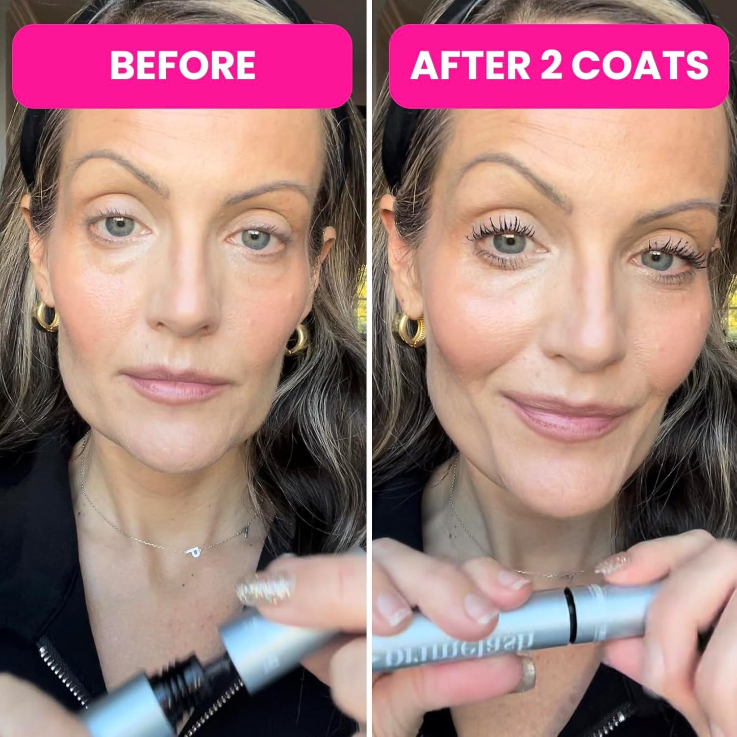 PrimeLash Mascara for Older Women | Volumizing & Lengthening Formula - Long-Lasting, Clump-Free, Hypoallergenic (Black)