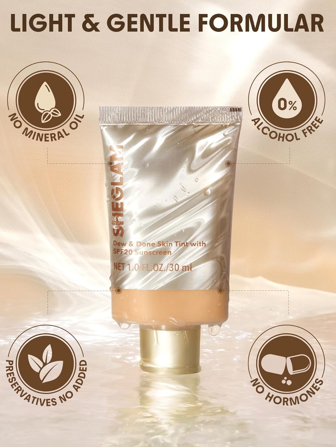 Skin Tint Foundation with SPF 20 - Light-Medium Coverage for Even Skin Tone | Acorn
