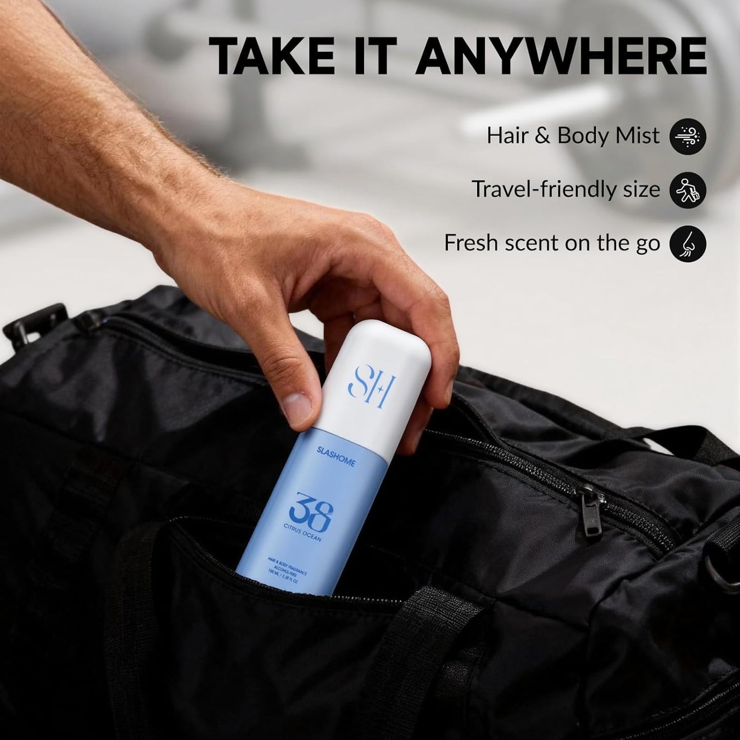 Hair Perfume for Men & Women - Citrus Ocean Alcohol-Free Moisturizing Mist | Long-Lasting Woody Fragrance, 100ml
