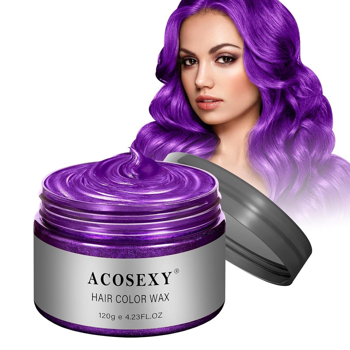 Black Temporary Hair Color Spray - Natural Wax for Cosplay & Halloween | 1 Pack
