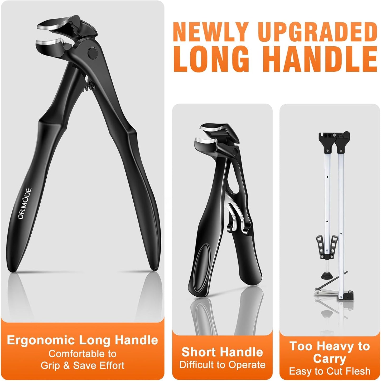 Toenail Clippers for Thick Nails - Long Handled Angled Head | Ideal for Seniors & Easy Grip