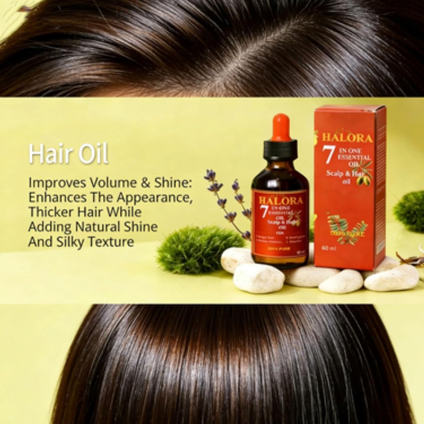 Halora Hair Growth Oil - Olive Oil for Thinning Hair, Strengthens & Nourishes Scalp | 1pc