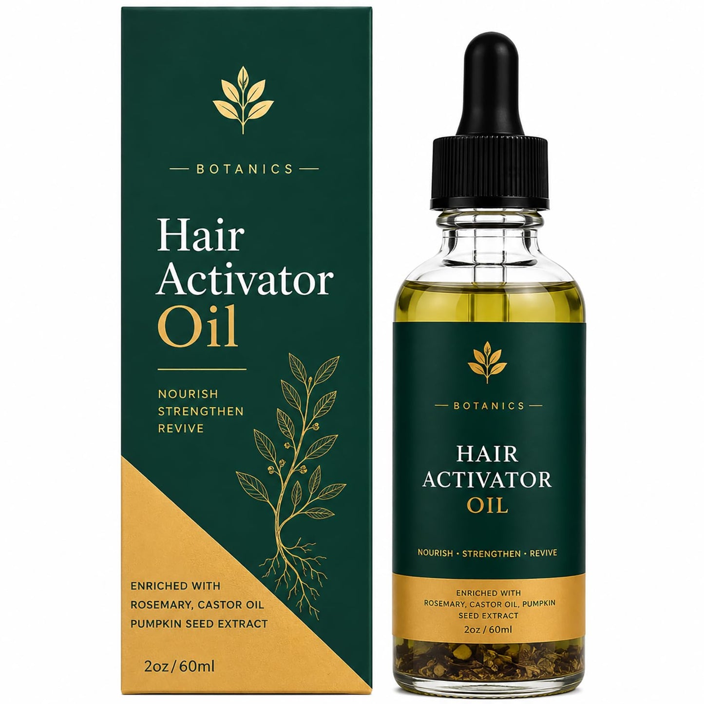 BCYXLR Organics Hair Activator Oil, with Rosemary Oil, Castor Oil, Pumpkin Seed Extract, Aloe Vera & Vitamin E, Nourishing Scalp Oil for Smoother, Shinier-Looking Daily Care (1)