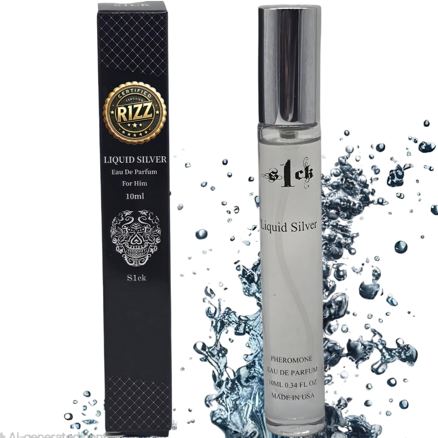 Jonny Truelove S1ck - Liquid Silver Pheromone-Infused Cologne for Men Raw Pheromones Cologne Men Attraction Lasting Spray USA-Made Bold Strength Scent for Him