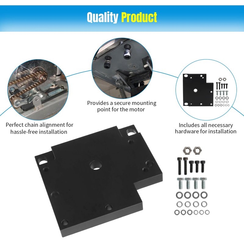 Foruly Upgraded Motor Adapter Plate for Razor MX350 / MX450 / Pocket Mod | Fits MY1020 48V 1000W Brush Motor | Black CNC Mounting Bracket Kit