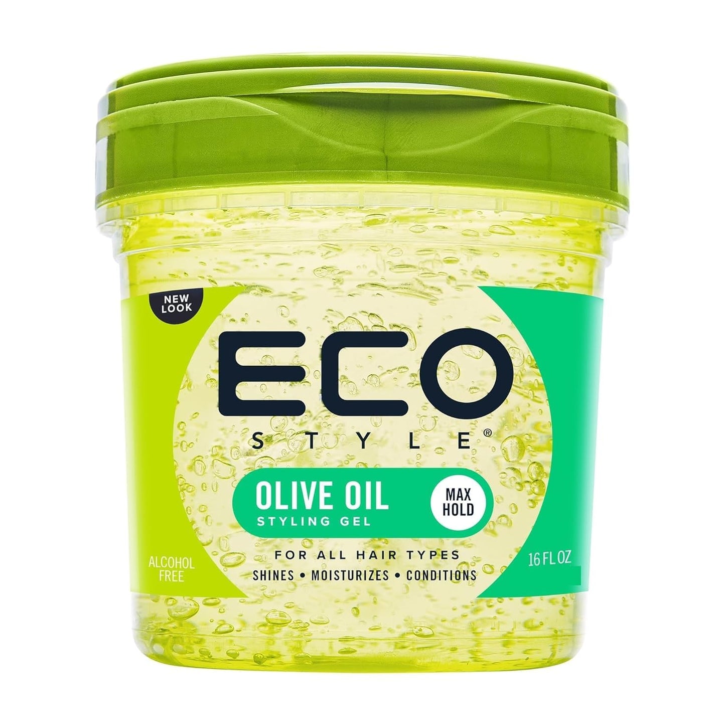 Eco Style Gel Olive Oil - Moisturizing Hair Styling Gel for Shine & Split End Control - 8 oz