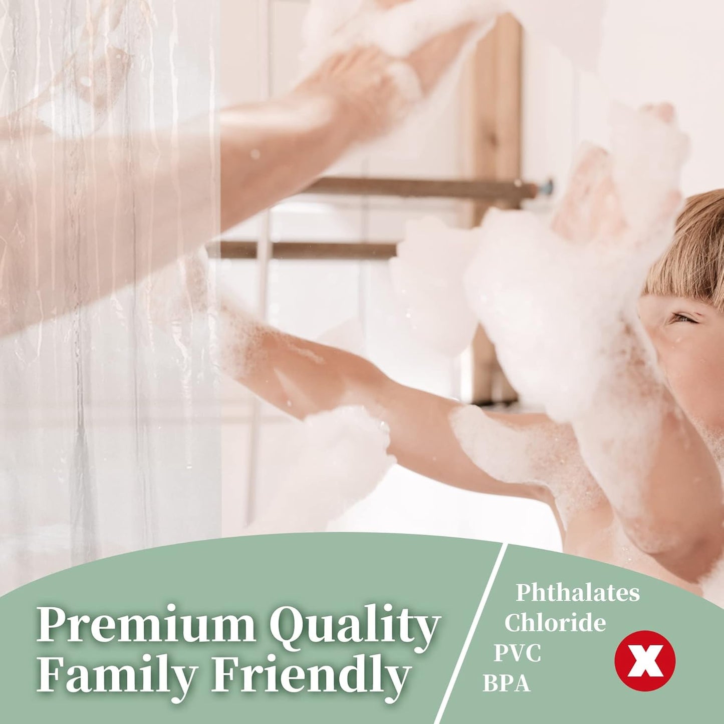 Clear Plastic Shower Liner - Premium Waterproof PEVA Curtain with Rustproof Grommets & 3 Magnets | Standard Size