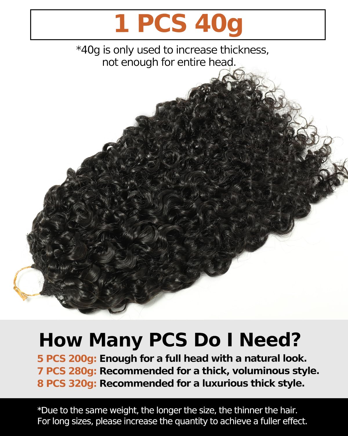 BEEOS Human Crochet Hair Burmese Curly 40g, Pre-Separated Knotless Crochet Human Hair for Black Women 16 Inch, Detangle Easily and Reusable Natural Black