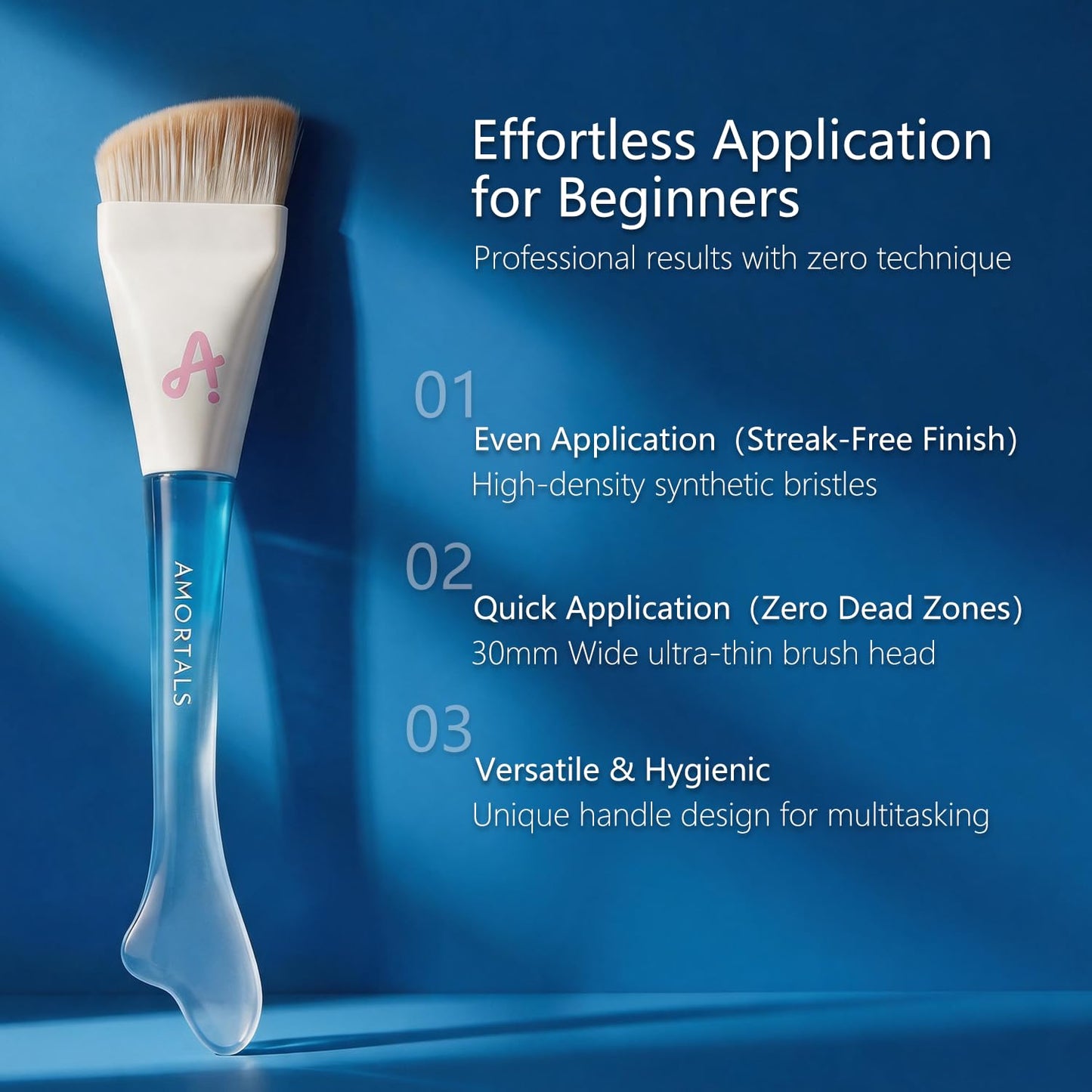 Ultra-Thin Flat Foundation Brush - Professional Makeup Tool for Liquid & Cream | Streak-Free Blending, Soft Synthetic Bristles