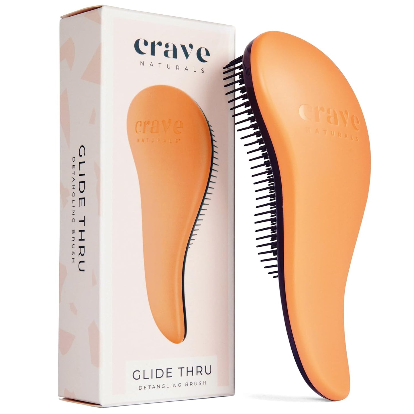 Glide Thru Detangling Hairbrush - Effortlessly Untangles Wet, Dry & Damaged Hair | Gentle Styling Tool for All Ages - 7.5 x 3 in, Turquoise