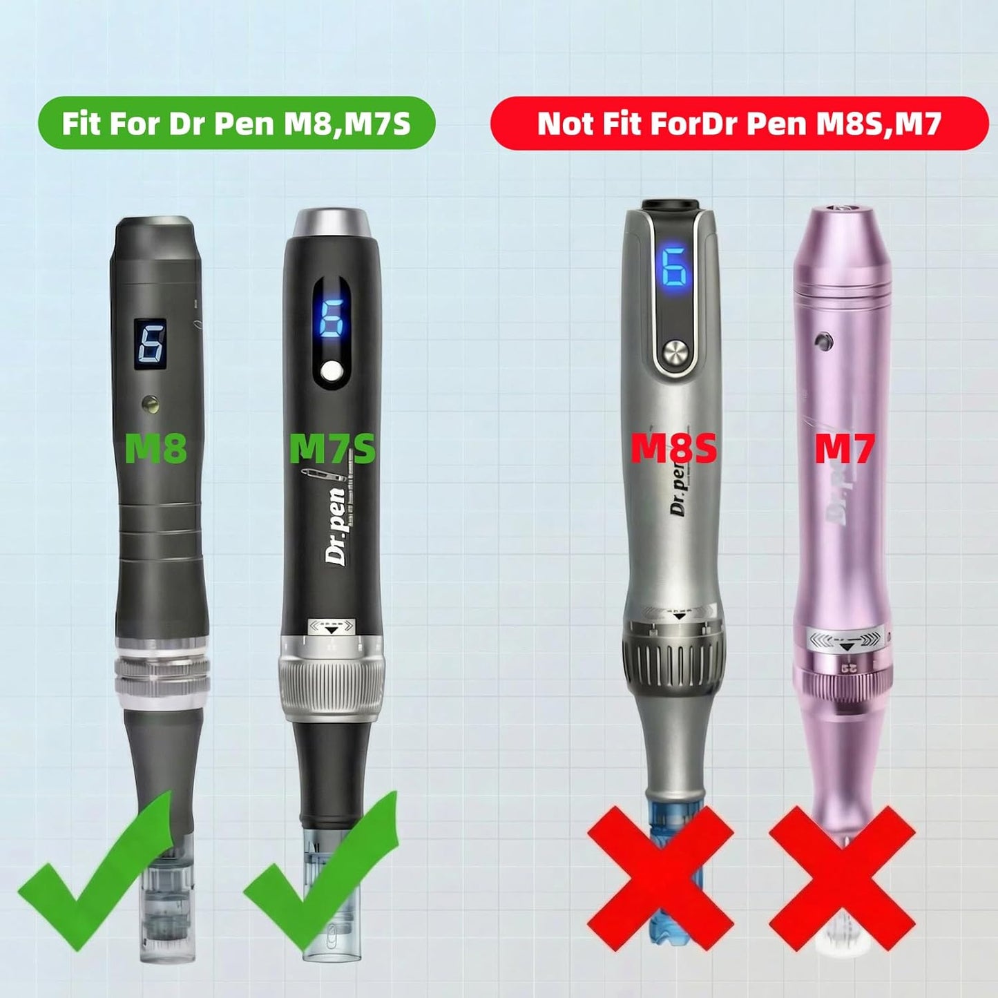 Microneedling Pen Cartridges - 0.25mm 16 Pin for M8 & M7S | Easy Home Use - 12 Pack