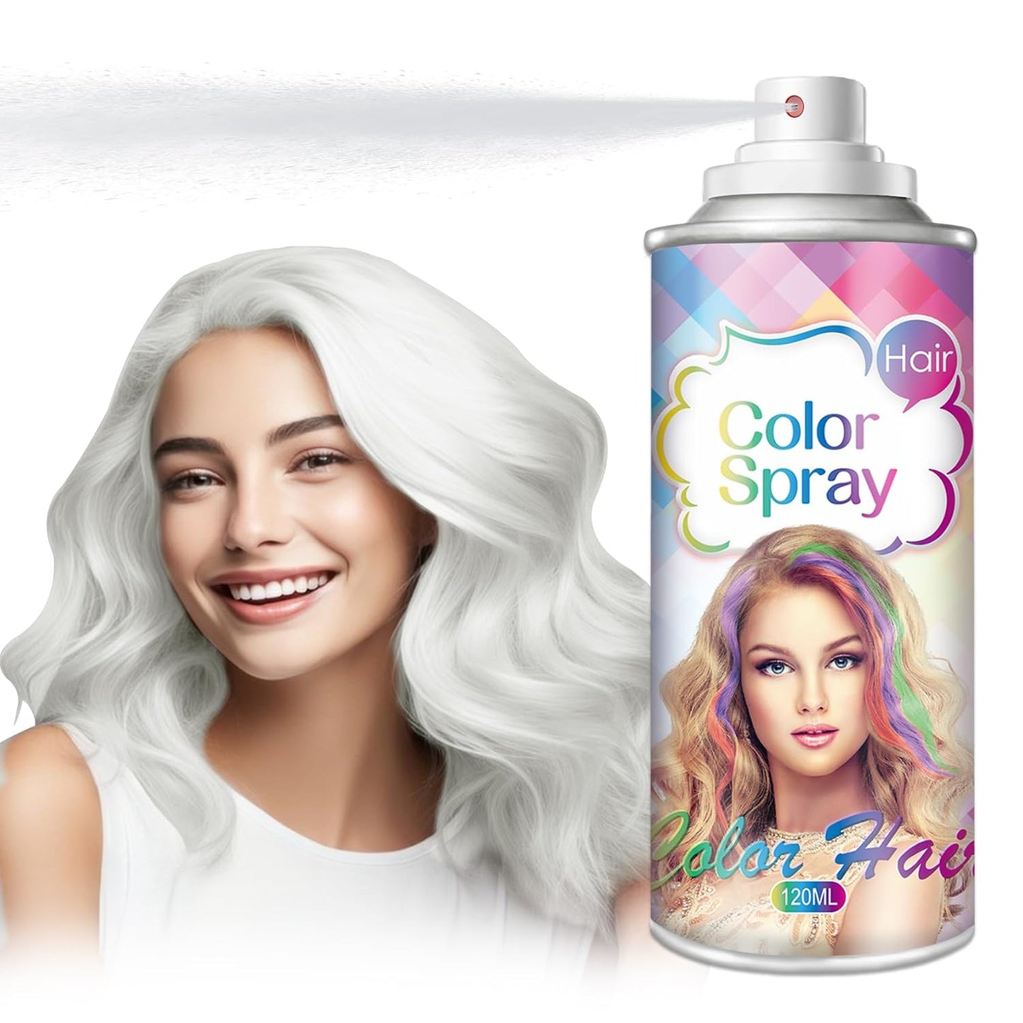 Temporary Hair Color Spray - Washable Black Hair Dye for Women | 120ML | Perfect for Christmas & Halloween