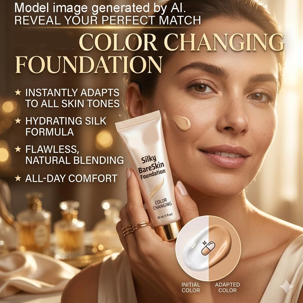 Color Changing Foundation for Women - Hydrating & Firming, Buildable Sheer to Medium Coverage | 1 fl oz (Light)