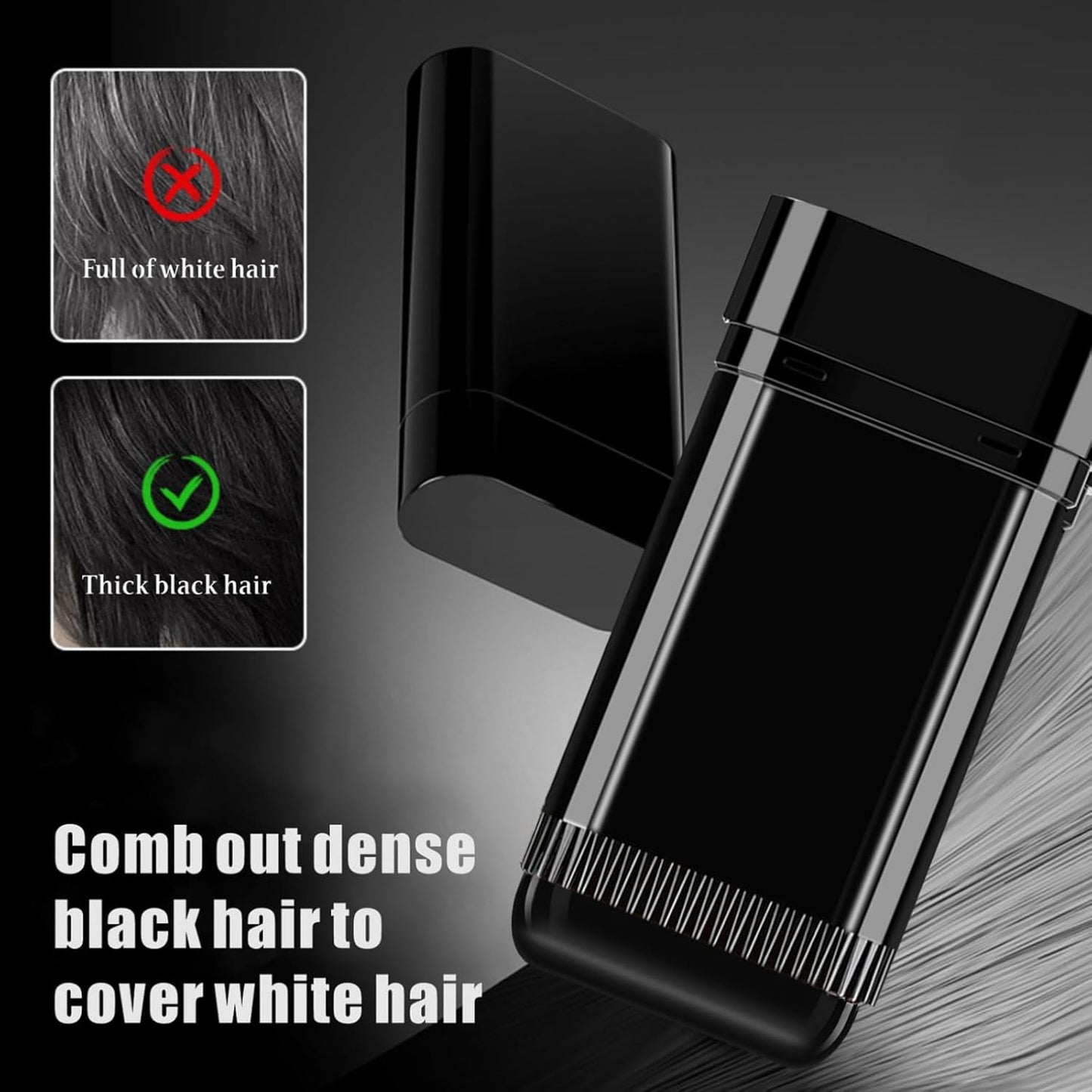 Hair Color Stick Set - 6PCS Waterproof & Sweat-Proof Hair Dye Sticks with Comb | Gray Hair Coverage in Dark Brown, Black & Coffee Brown