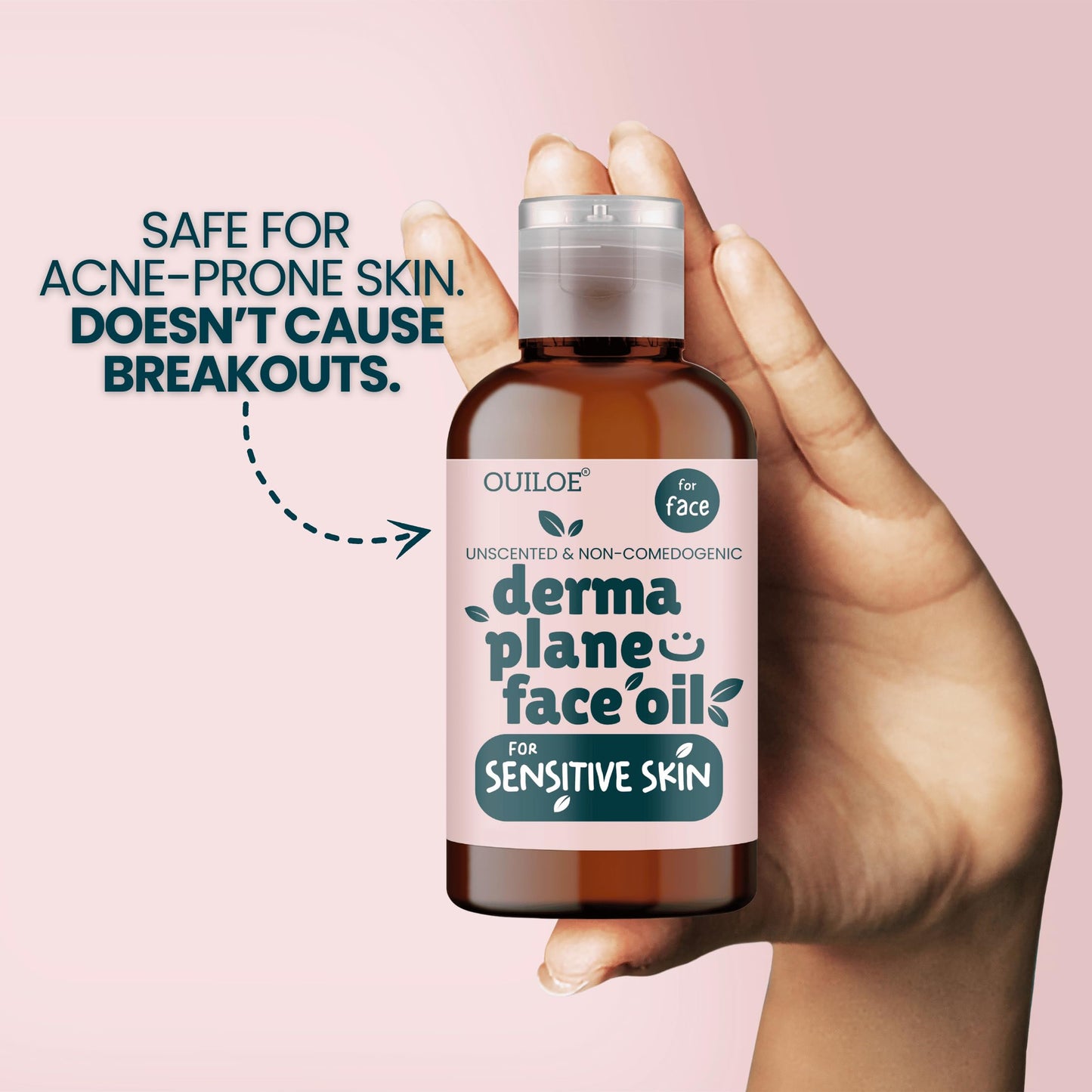 Dermaplaning Kit, Oil with Tool - Natural & Lightweight Shave Oil for Women, Face Shaving Oil for Women, Use with a Dermaplaning Tool, Razor, Shaver or Microblade for Close Shave 2 oz by Ouiloe