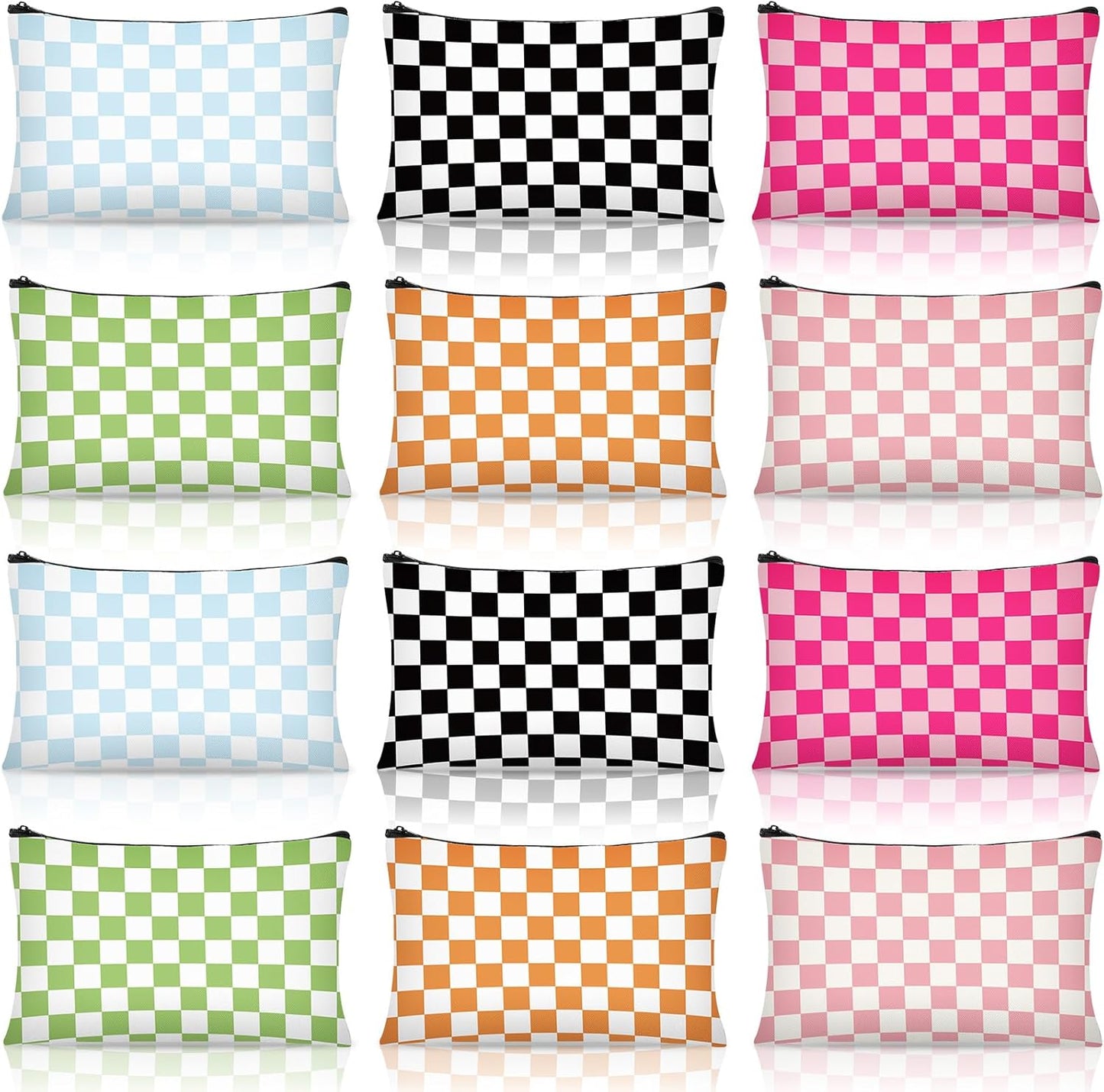 Bible Verse Makeup Bags - 12 Pcs Pink Canvas Cosmetic Pouches | 9 x 6 Inches Travel Toiletry Set for Women & Moms