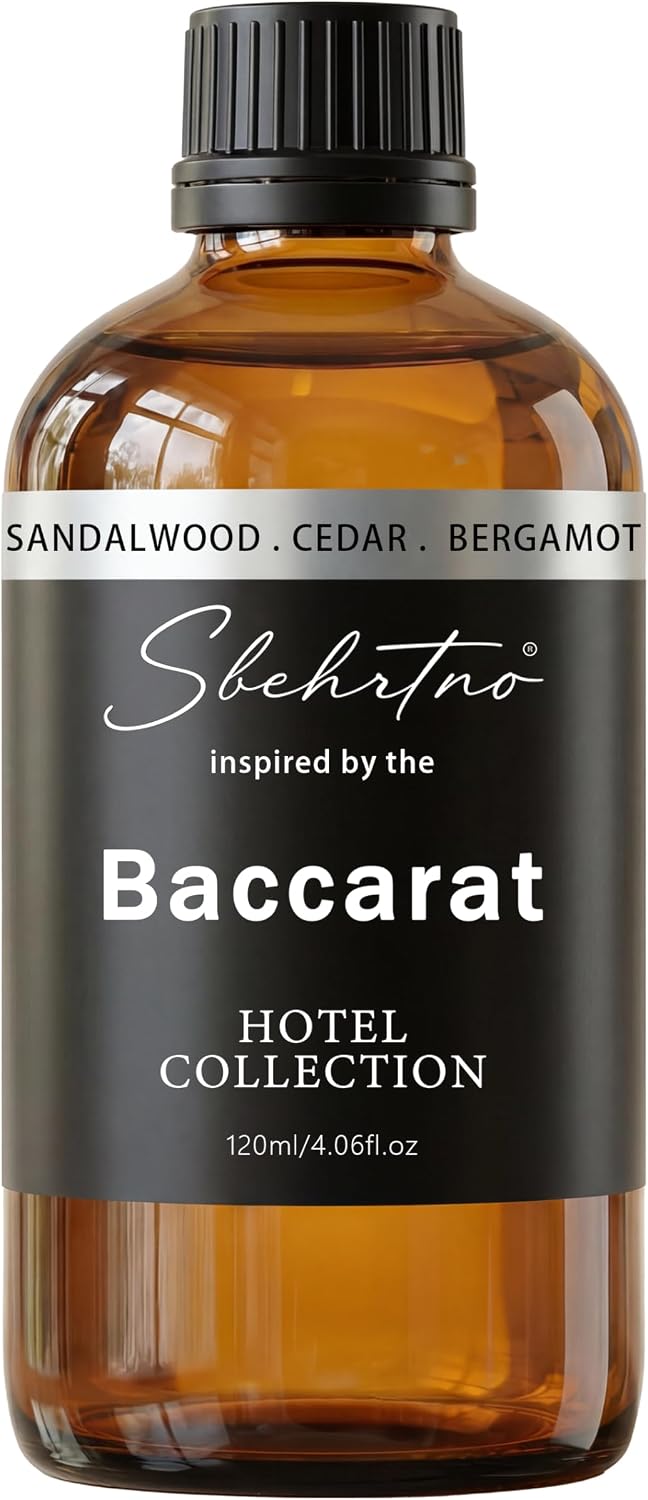 Sandalwood & Bergamot Diffuser Oil - Inspired by Baccarat Hotel Scent | 16.9 Fl Oz for Essential & Waterless Diffusers