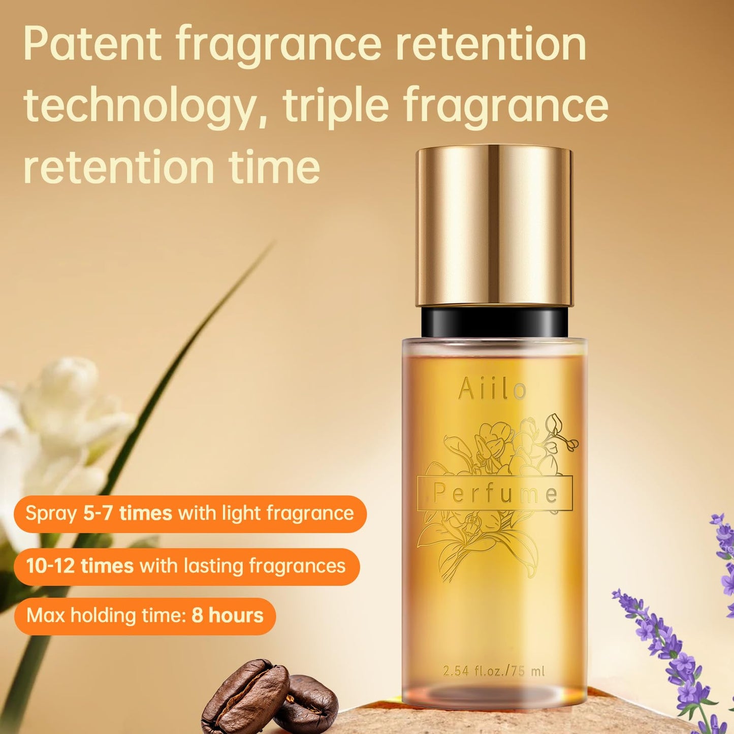 Aiilo Hair Perfume for Women, Long Lasting Hair Fragrance Mist, Hair Perfume Spray for Hair, Body & Clothes, Lightweight Non-Greasy Formula, Up to 8 Hours Freshness, 75ml/2.54 Fl Oz (Pistachio Latte)