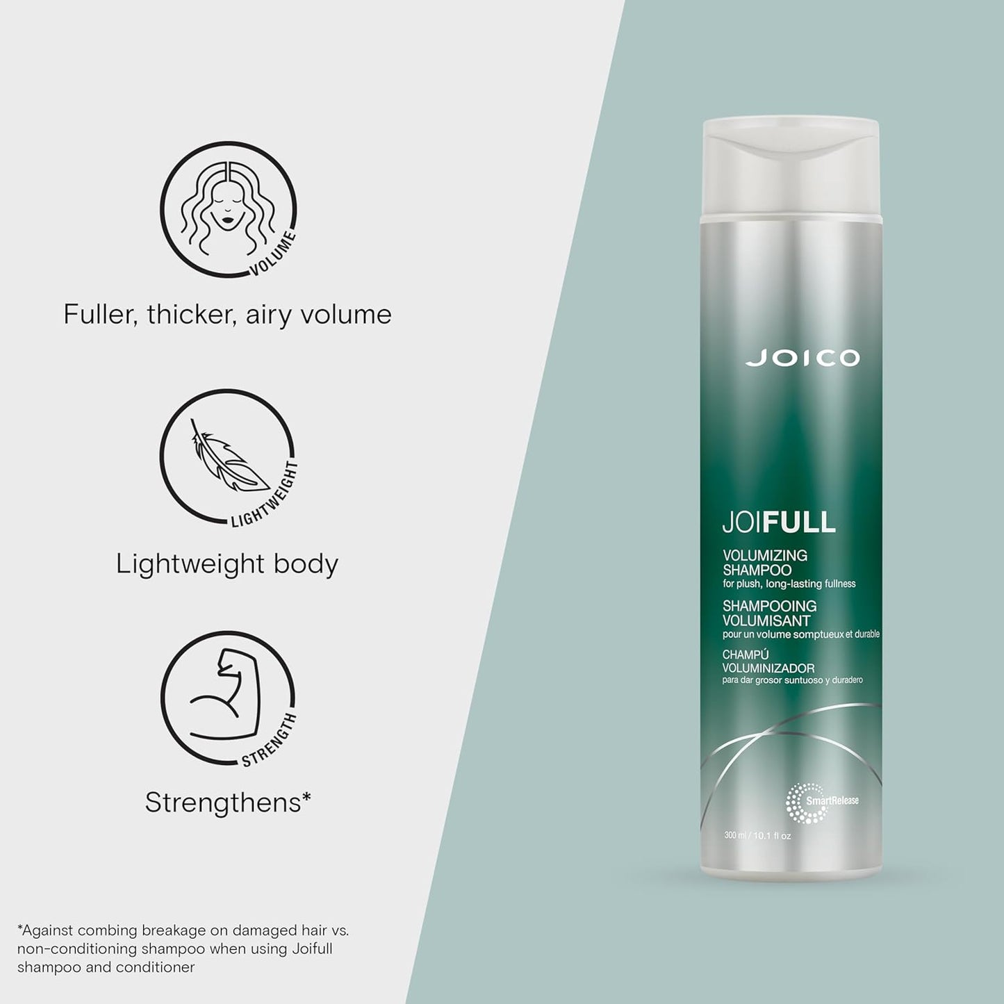 Joico JoiFULL Volumizing Shampoo - Add Body & Shine for Fine, Thin Hair | Lotus Flower & Bamboo Extract