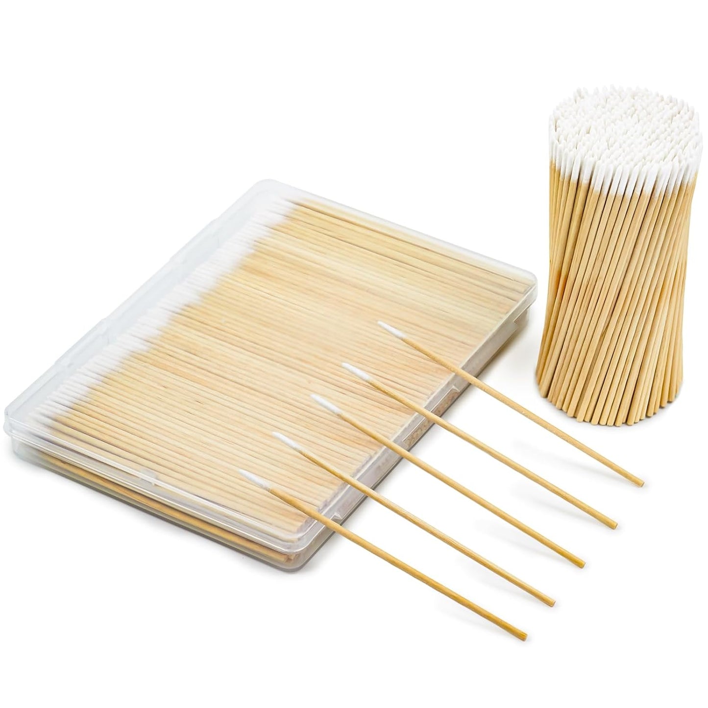 Micro Pointed Cotton Swabs - Mini Precision Tip for Makeup & Nails | 400PCS (4 Pack of 100)