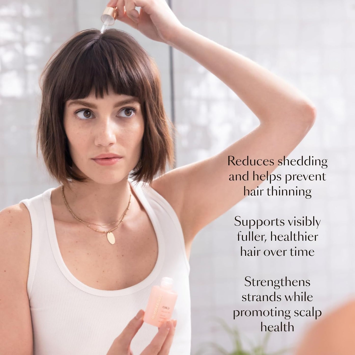 GRO Hair Serum for Thinning & Shedding - Thicker, Fuller Hair in 90 Days | Non-Oily, Vegan, Bergamot Scent
