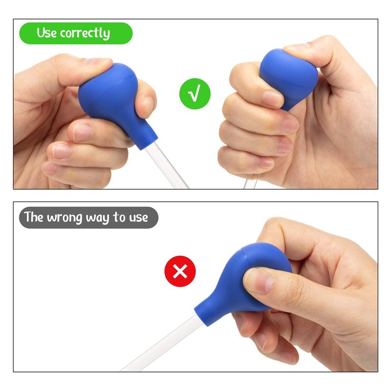 Boao 2 Sets Long Pipette for Fish Tank Coral Food Feeder Long Syringe Aquarium Coral Feeding Tube for Marine Fish Reef Aquatic Plant Spider Snake Lizard(Blue)