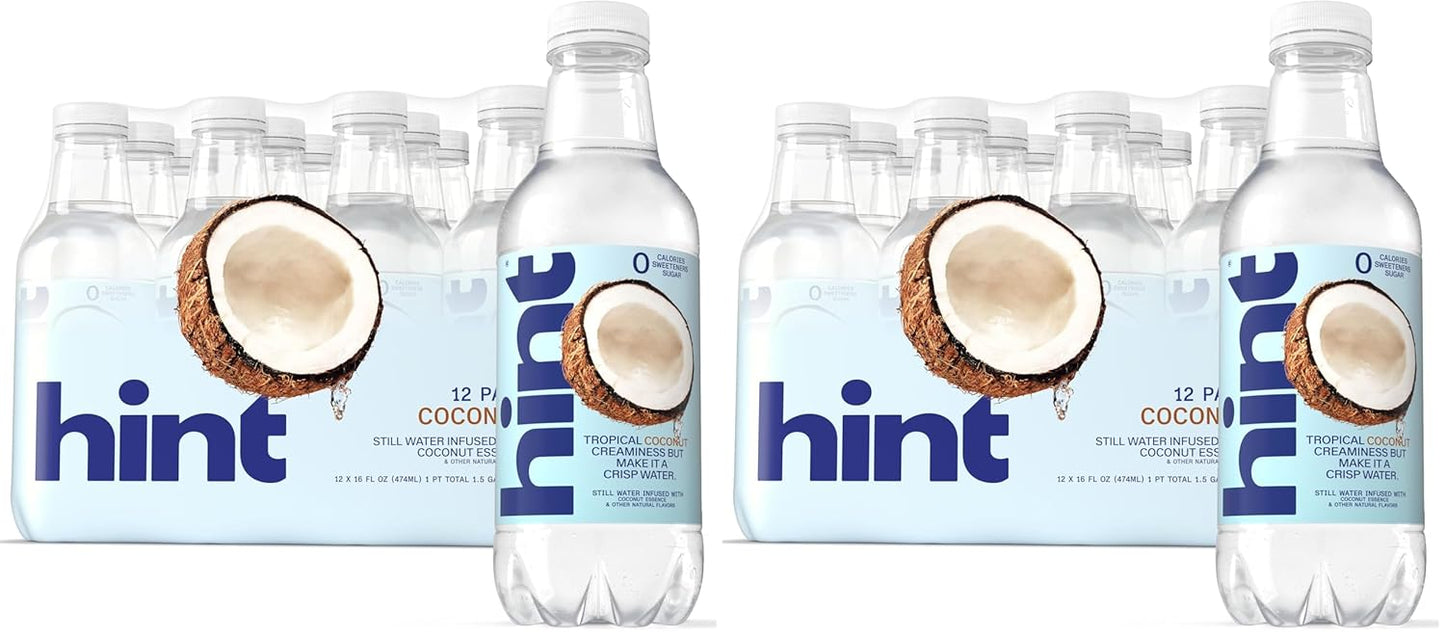 Hint Infused Bottled Water Variety Pack - Sugar-Free, Zero Calorie Natural Flavors | 16 Fl Oz (Pack of 12)