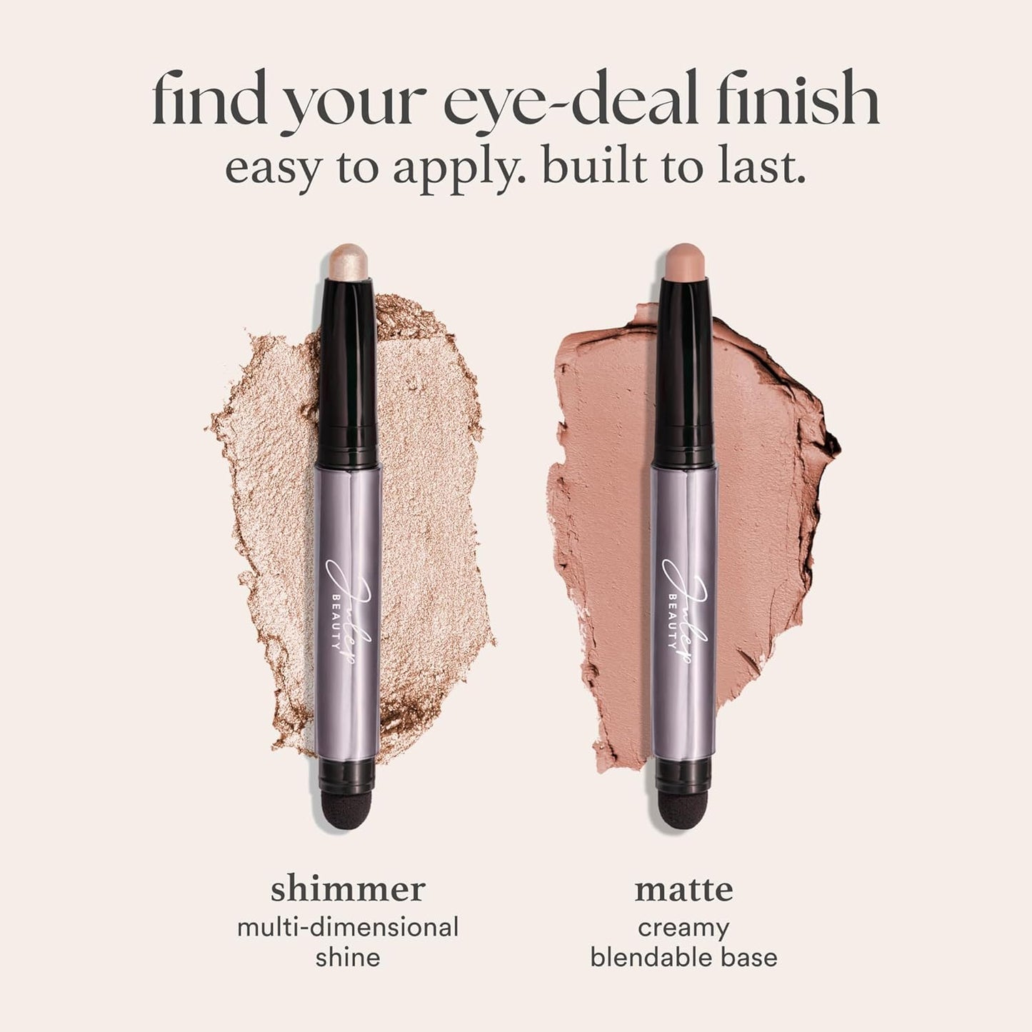 Julep Cream-to-Powder Waterproof Eyeshadow Stick - Champagne Shimmer | Long-Lasting, Buildable, Cruelty-Free