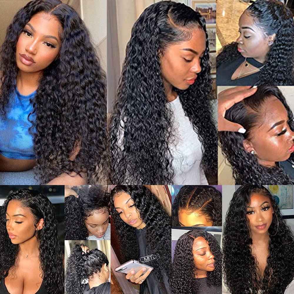 Wet and Wavy Bundles Human Hair Water Wave Bundle 1B Human Hair 3 Bundles Brazilian Natural Black 26 28 30 inch 150g