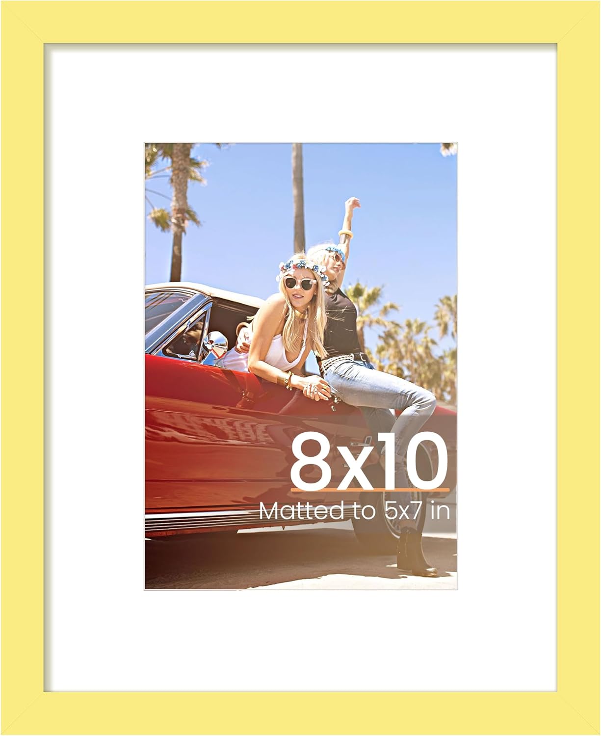 Upsimples 11x14 Picture Frame - Display 8x10 Photos with Mat or 11x14 Without Mat | Black Wall Hanging Frame