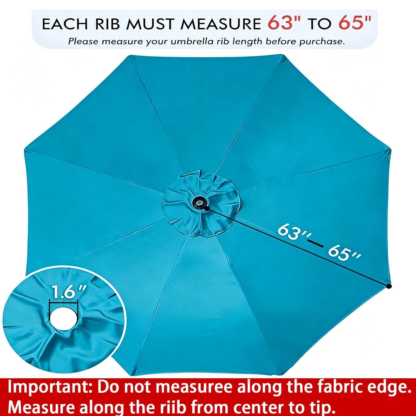 11FT 8Ribs Market Patio Umbrella Replacement Canopy,UV Protective Umbrella Fabric Replacement Canopy Cover for Outdoor Garden Backyard, Pool(3.3M) (Grass Green)