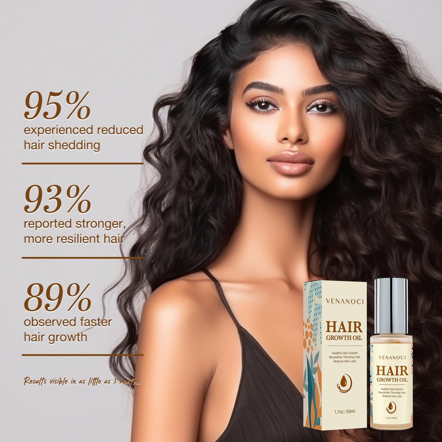 Hair Growth Oil - Natural Rosemary & Biotin Serum for Thinning Hair | Promotes Thicker, Fuller Hair for All Hair Types