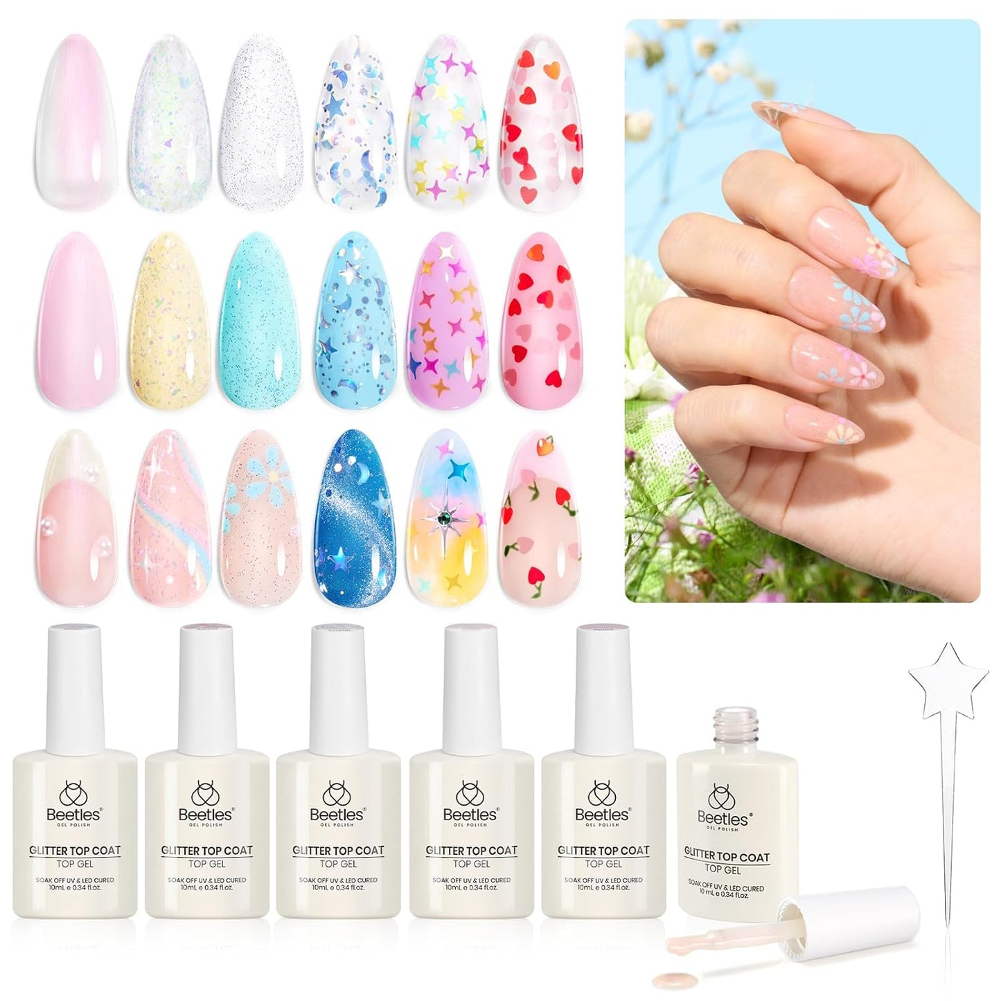 Beetles Nail Primer - 20ml Hema-Free Dehydrator & Acid-Free Bond for Gel Polish | Perfect for Acrylic & UV Gel Applications