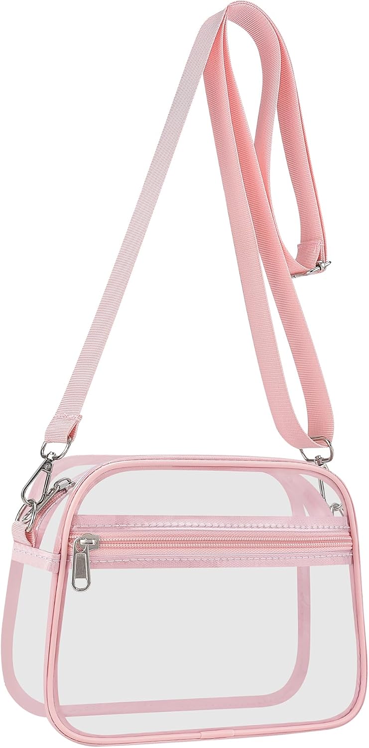 Clear Stadium Bag - Transparent Sports Fan Handbag with Adjustable Strap | Perfect for Concerts & Festivals
