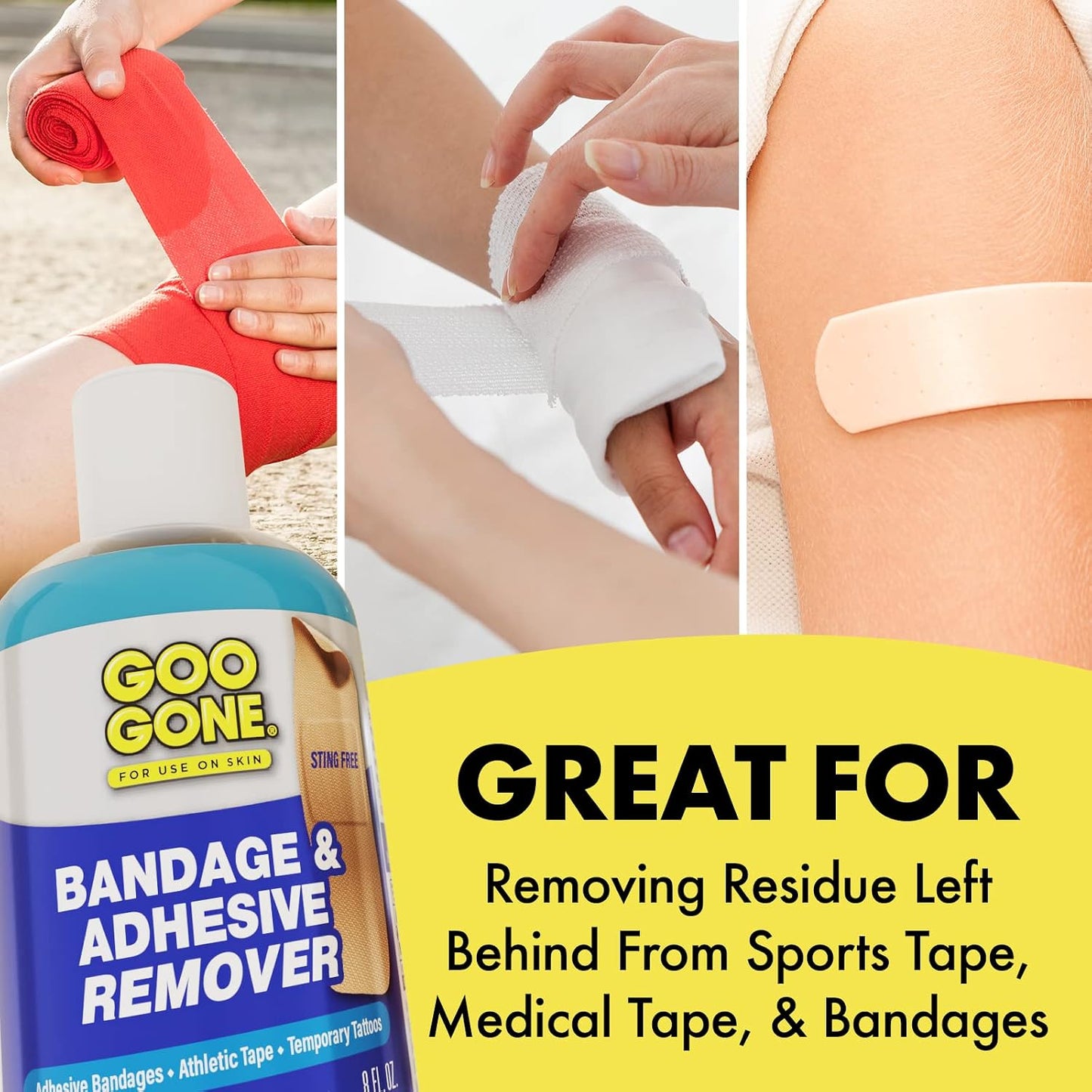 Goo Gone Skin Adhesive Remover - Pain-Free Removal for Sticky Residue | 8 oz.