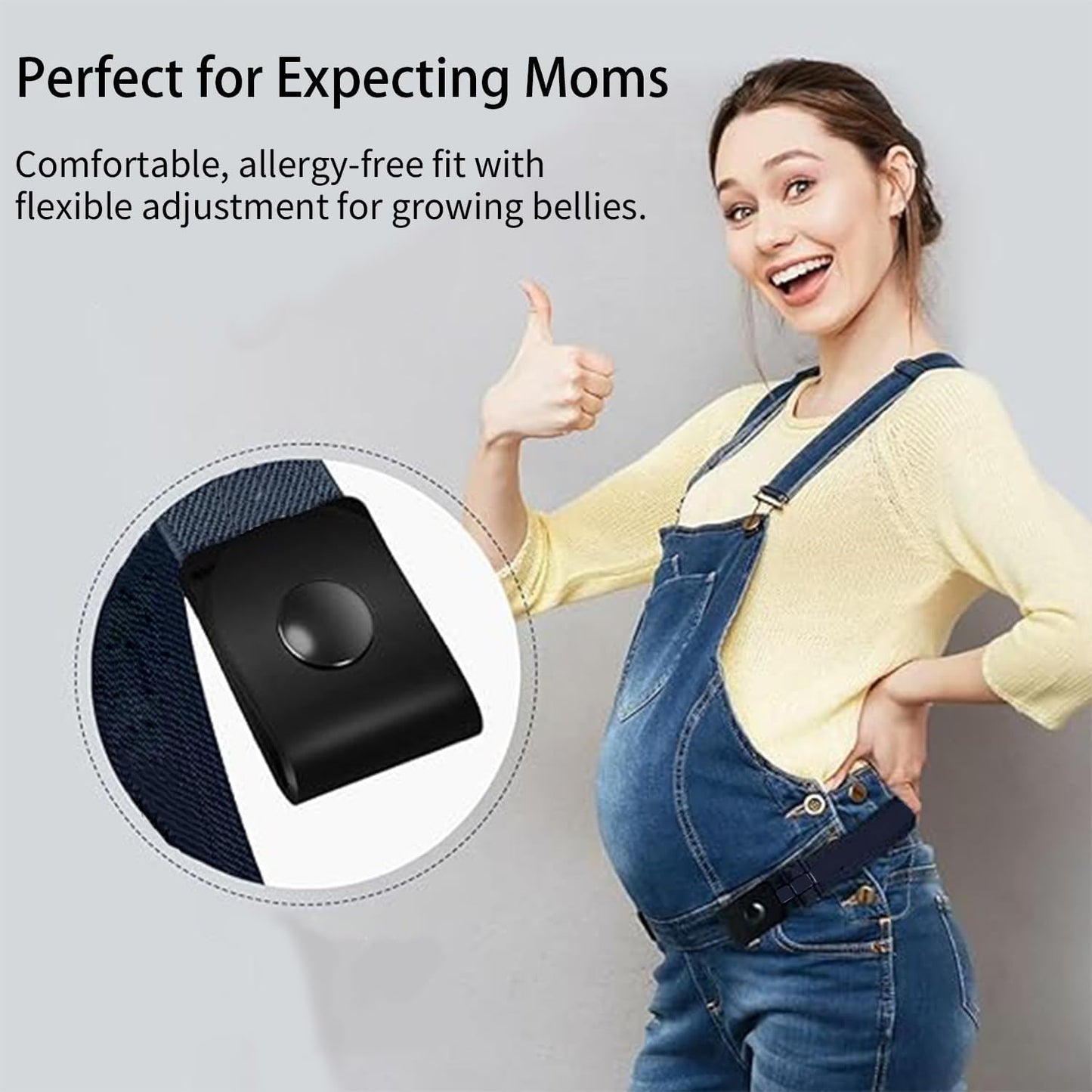 Elastic No Buckle Belt for Men & Women - Comfortable Adjustable Fit | Black & Blue, Perfect for Jeans & Daily Wear