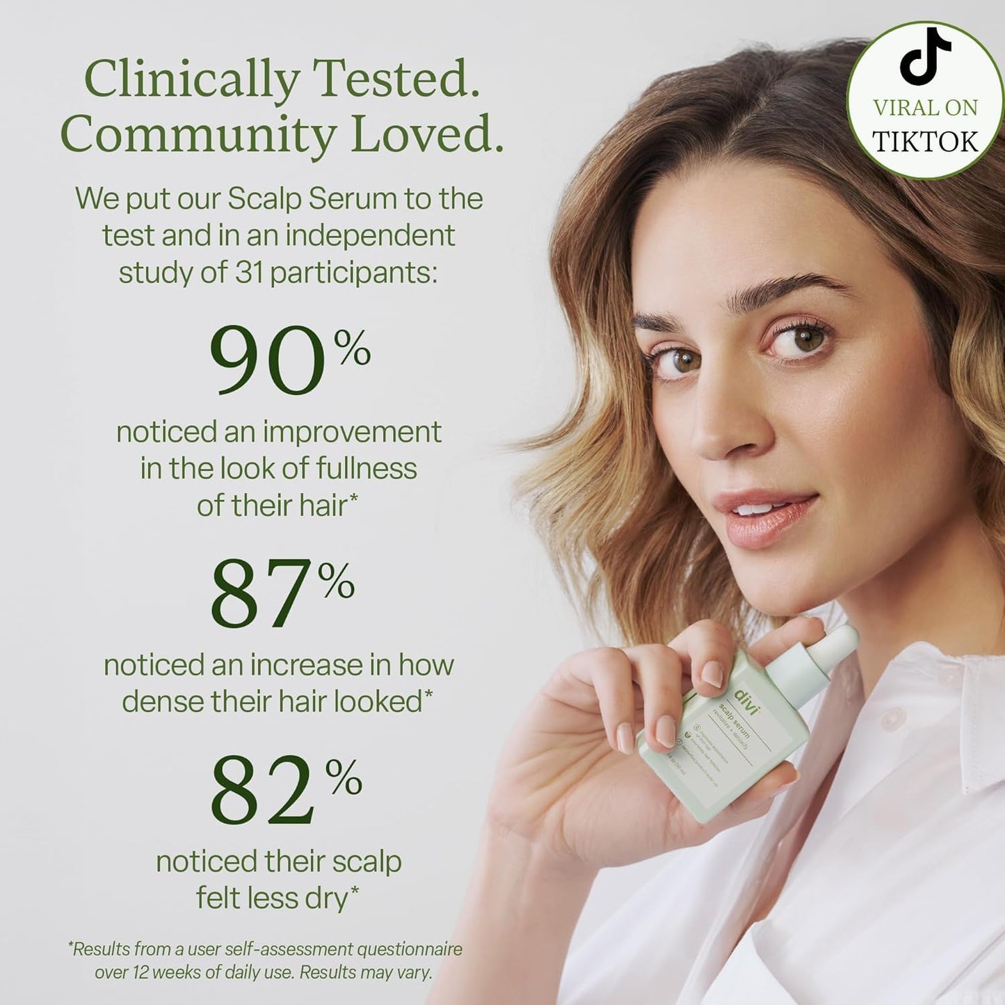 Divi Scalp Serum - Thinning Hair Treatment with Amino Acids, Caffeine & Rosemary Oil | Non-Greasy Formula for Healthy Scalp & Fuller Hair